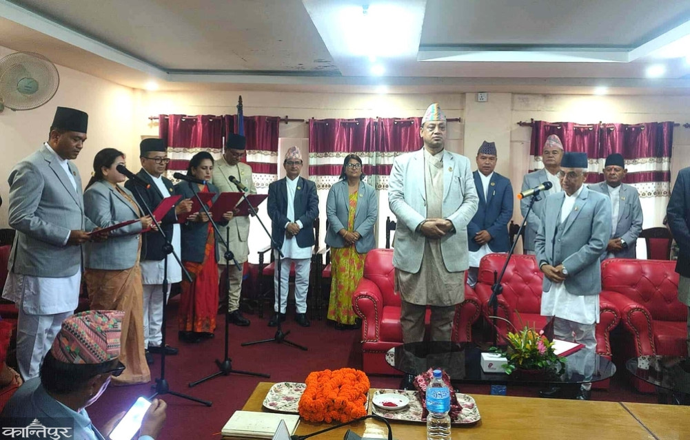 Newly appointed 5 ministers of Bagmati took oath
