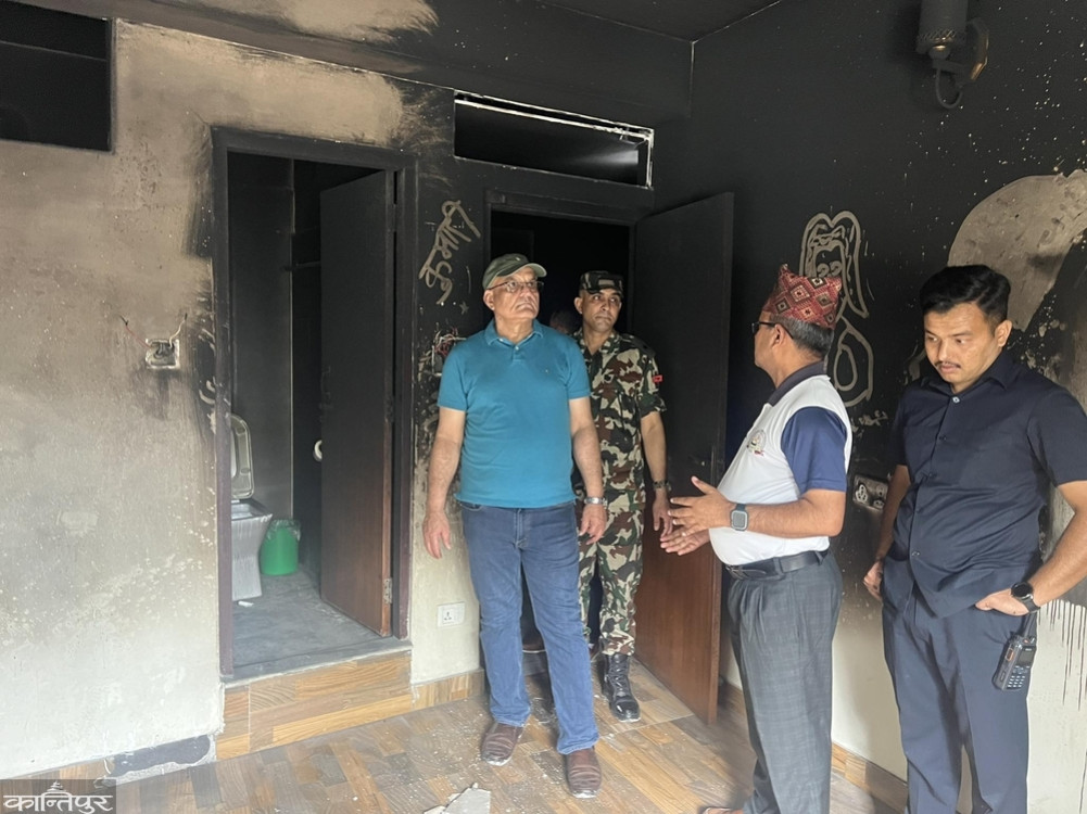 Chief Minister Pandey's inspection of private structures damaged by fire