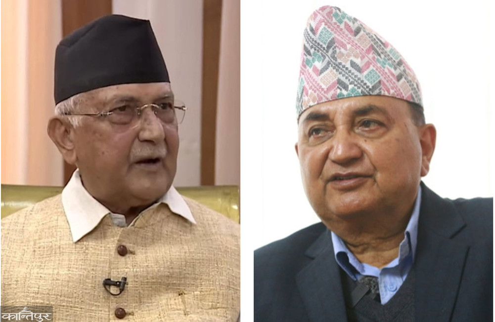 Oli and Pokharel forming a panel of office bearers