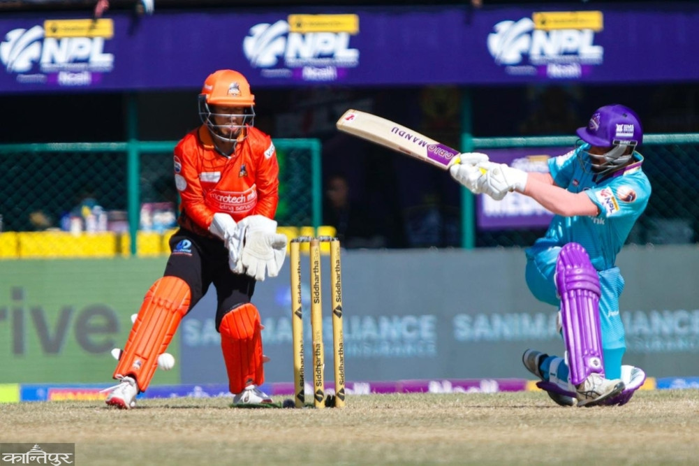 Kathmandu was prevented from scoring a big score even with Simpson's half-century.