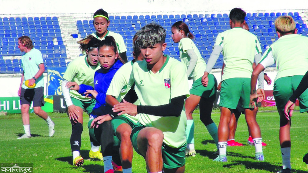 Nepali women's team playing the most important game
