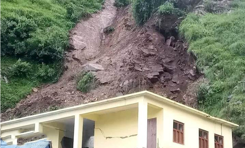The closed school has not yet opened after the building collapsed due to a landslide