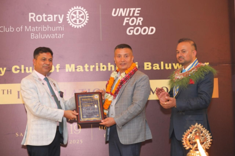 AIG Karki awarded 'Matrubhoomi Hero'