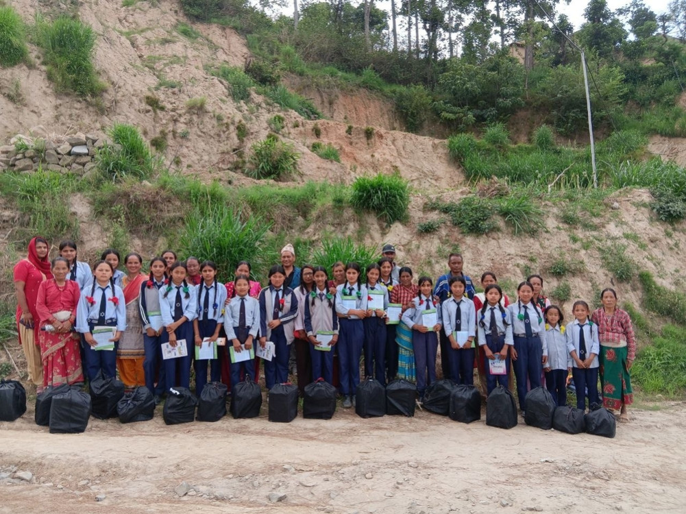 Assistance in education to 504 girl students of Kavre