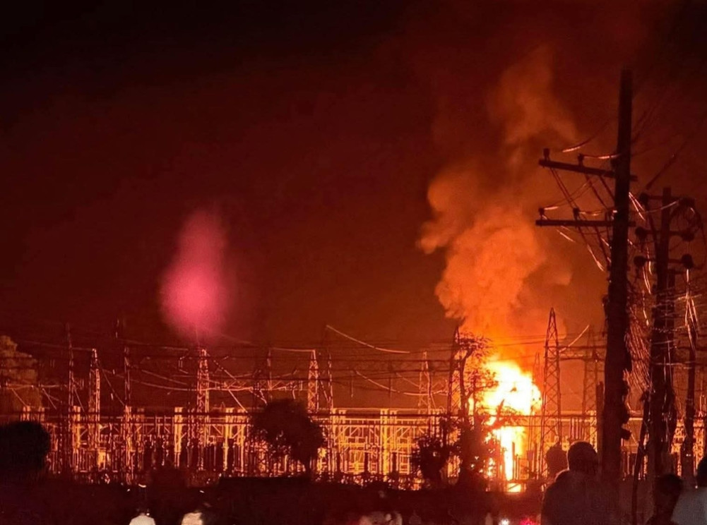 Fire at Yogikuti Electricity Substation in Butwal