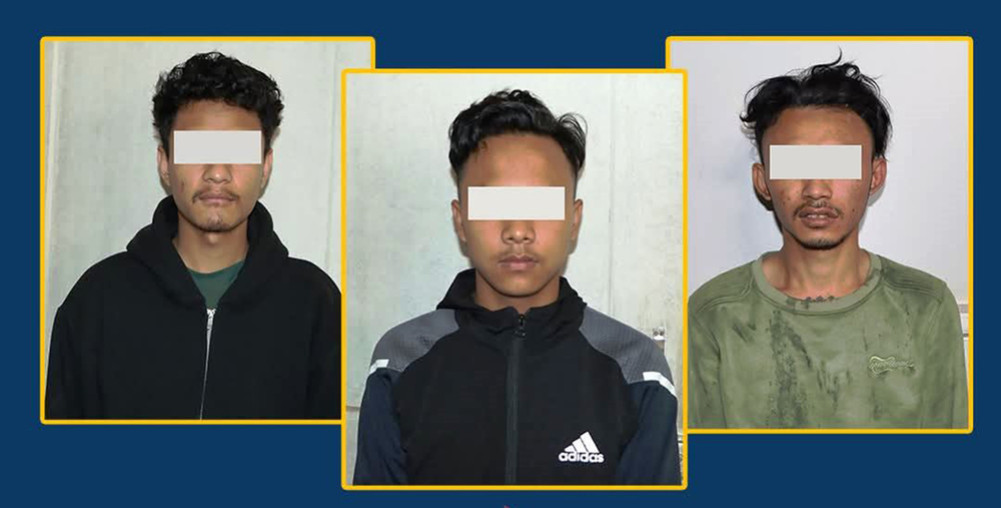 Three people involved in the robbery were arrested