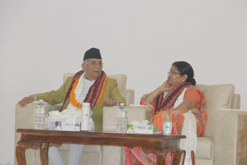 Prime Minister Oli in Lumbini