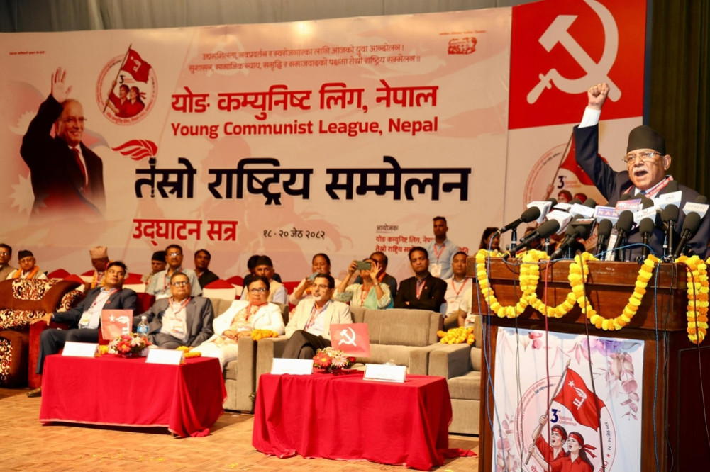 Targeting the royalists, Dahal said: We do not attack anyone, but we respond to bricks with stones.
