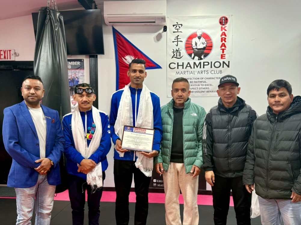 Karate player Sheikhu honored in America