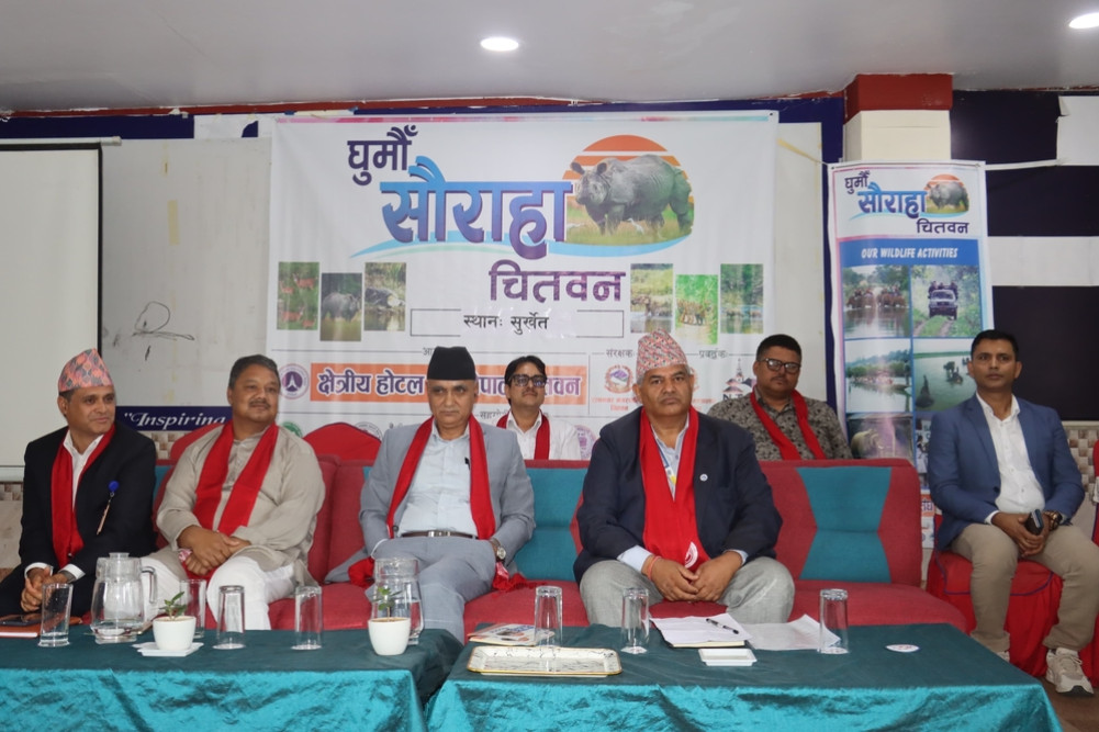 Tourism businessmen of Chitwan in Karnali with 'Ghumaun Sauraha Chitwan' campaign