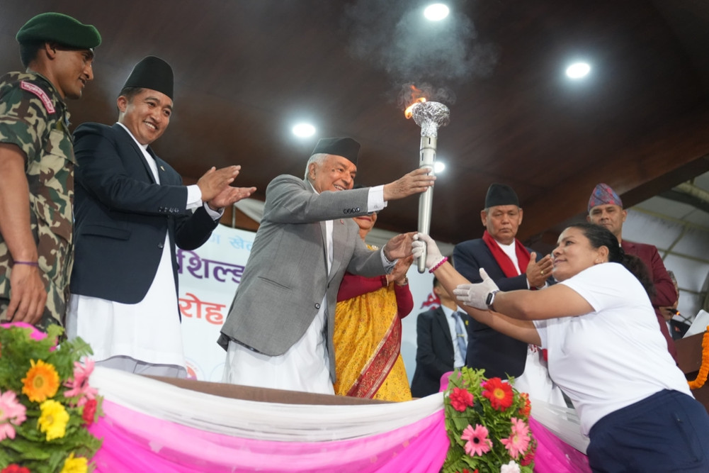 President Paudel inaugurated the Presidential Running Shield