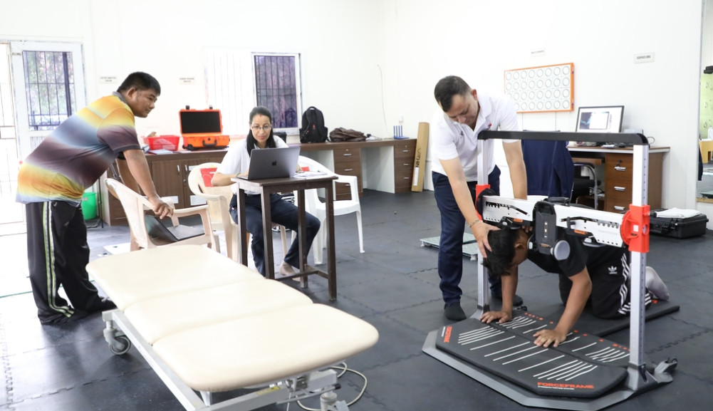 Testing of players in preparatory training