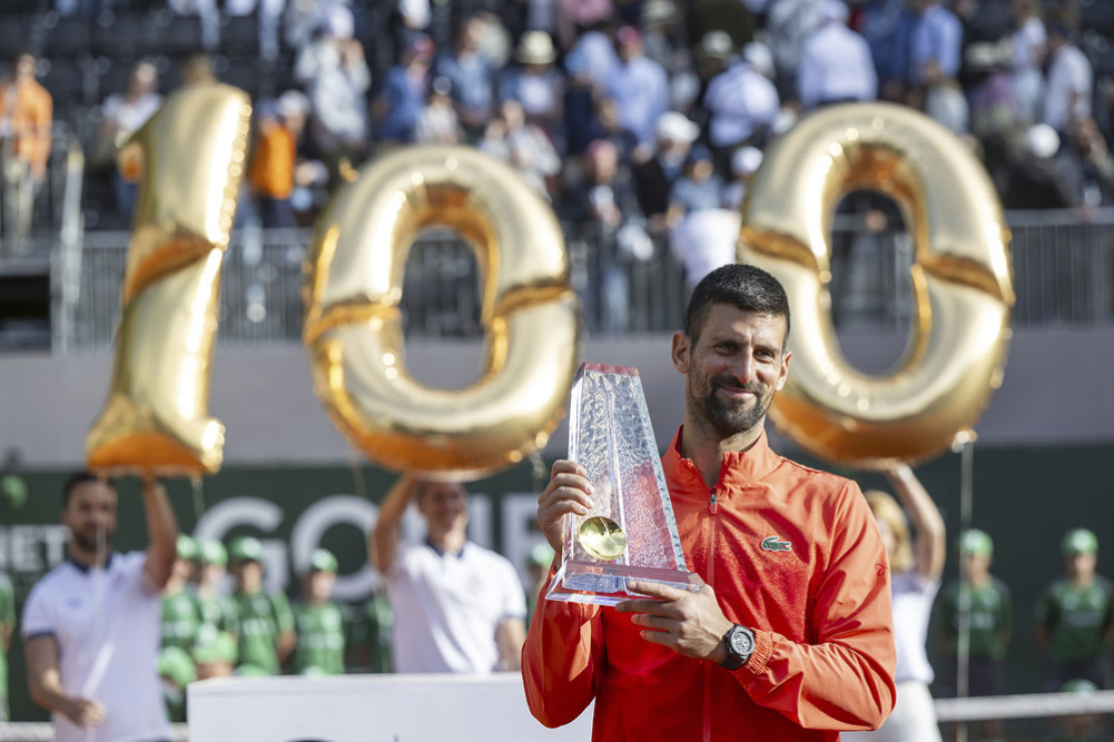 Djokovic became the third player to win 100 ATP titles