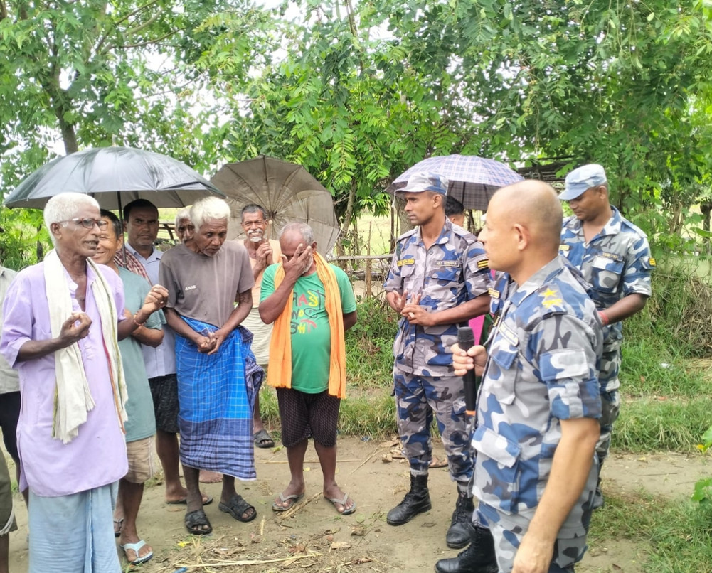 128 households on the banks of the Bagmati at Vrindavan in Rautahat have been shifted to a safe place