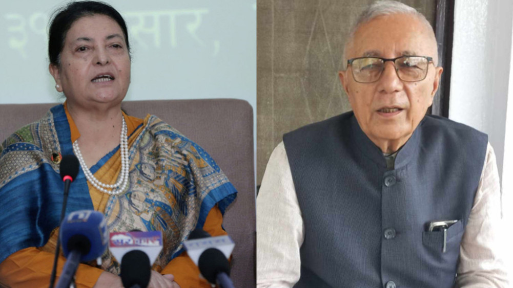 Meeting between former President Bhandari and Congress leader Koirala