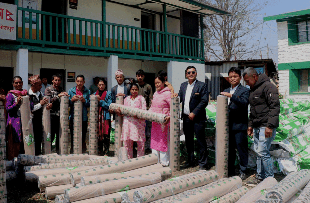 Distribution of agricultural materials to 750 farmers of Bhojpur