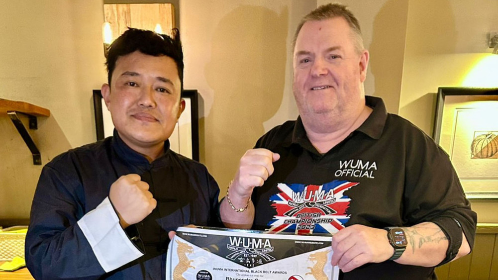 Bhupendra won two martial arts golds in the UK