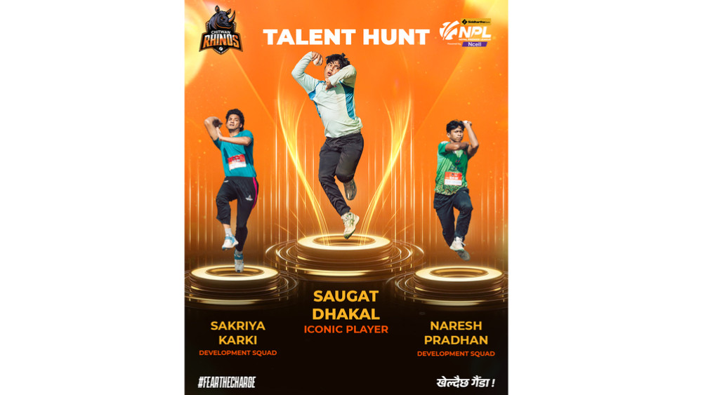 Chitwan Rhinos' talent hunt, three players selected including 'iconic player'