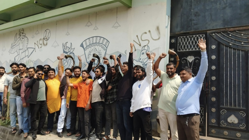 Rajkumar Yadav of Koirala Paksadhar won the Swaviyu President of Thakurram Multiple Campus