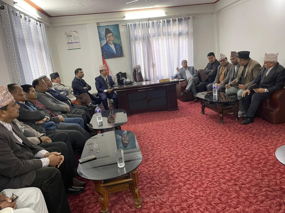 The Home Minister discussed the Pathibhara cable car dispute with the Congress President of Koshi