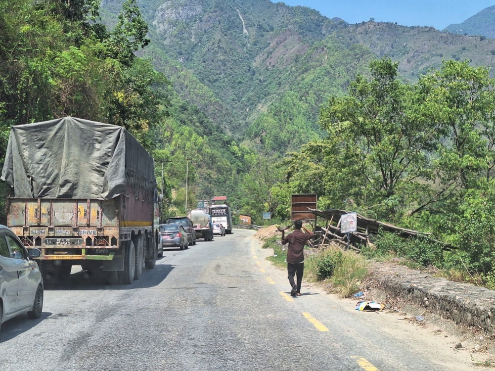 The blocked Narayangadh-Muglin road was opened
