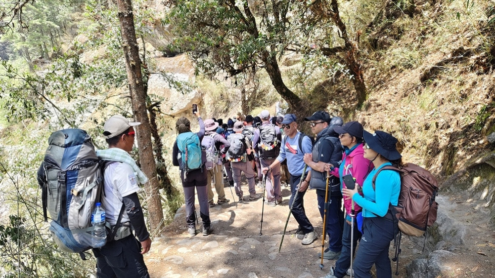 Arrival of 700 tourists in one day in Khumbu