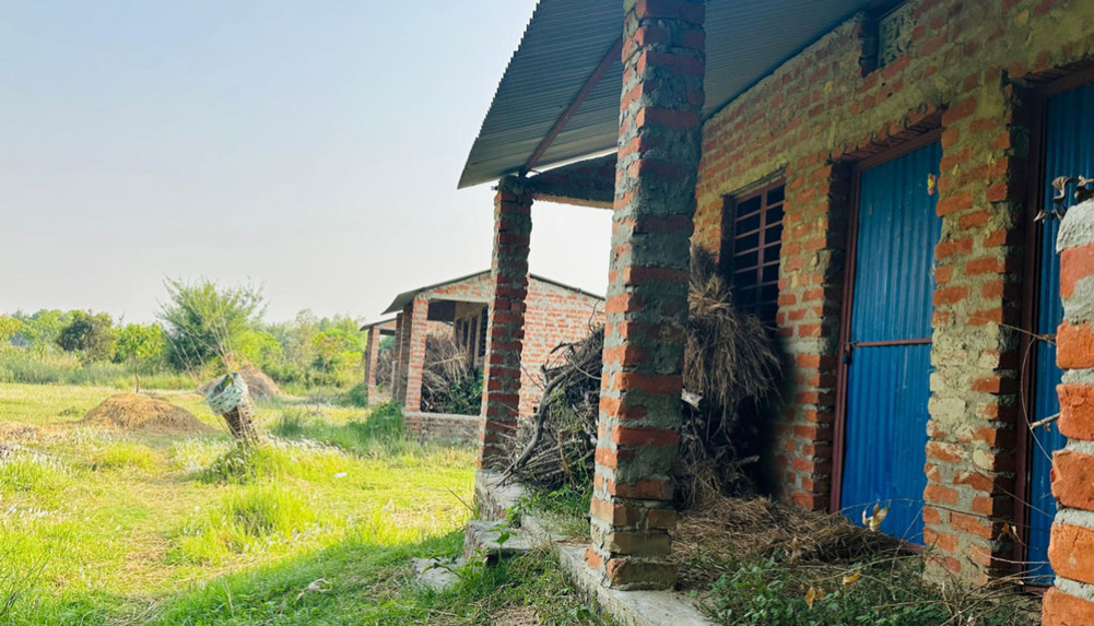 In Bariyarpatti, the 'Janata Awas' subsidized houses are unused