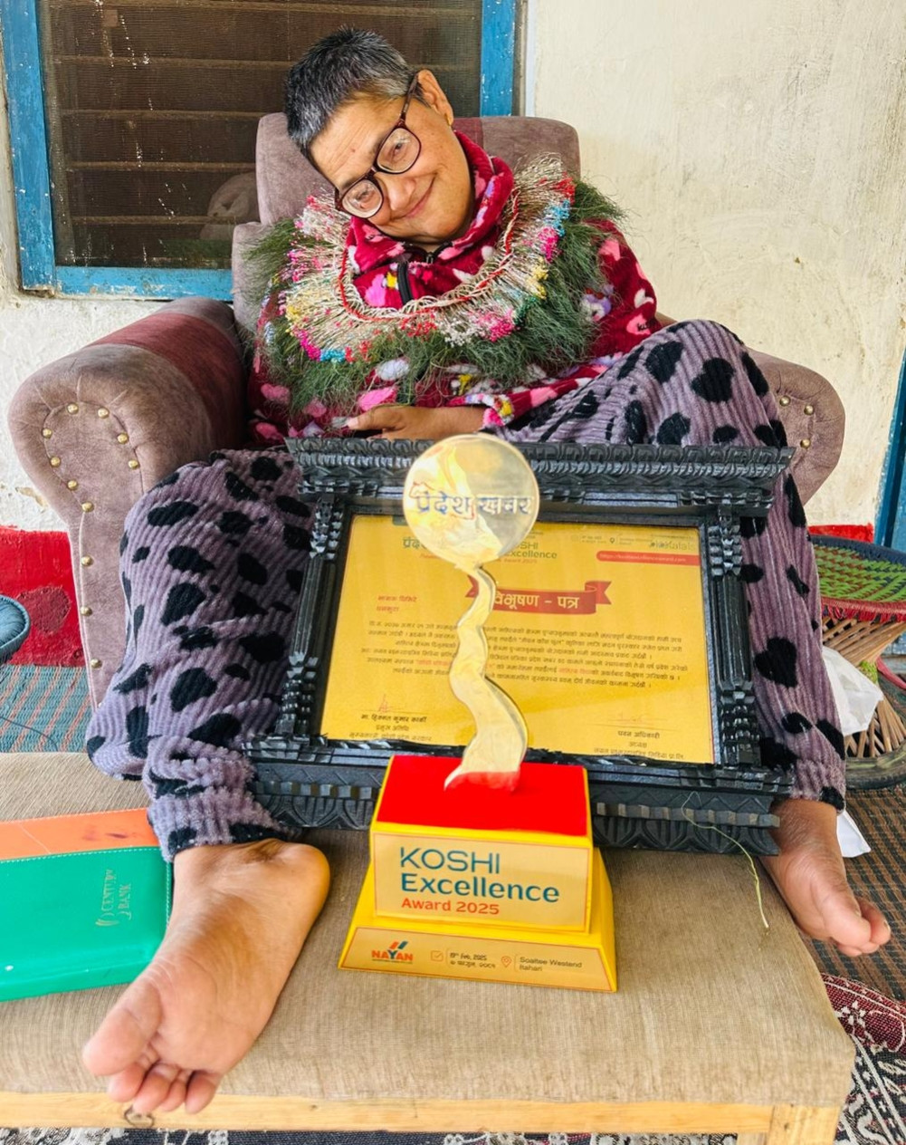 'Koshi Excellence Award' presented to writer Ghimire