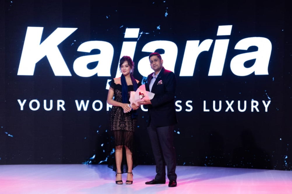 Divya Rayamazhi as the brand ambassador of Kajaria Ramesh Tiles