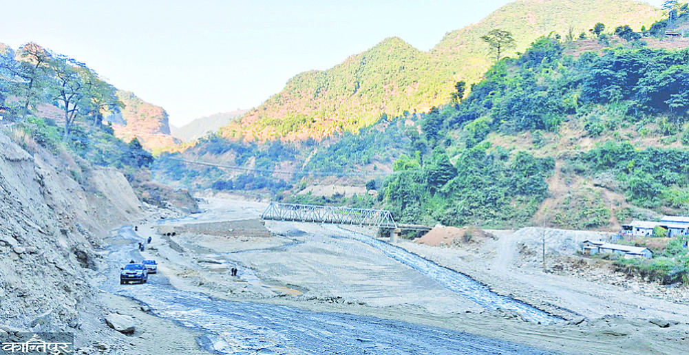 Work finally begins on Kanti Highway 15 months after flood damage