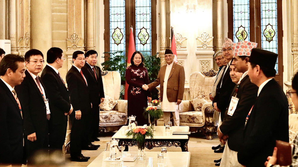 Meeting between Prime Minister Oli and Vice President Suan of Vietnam