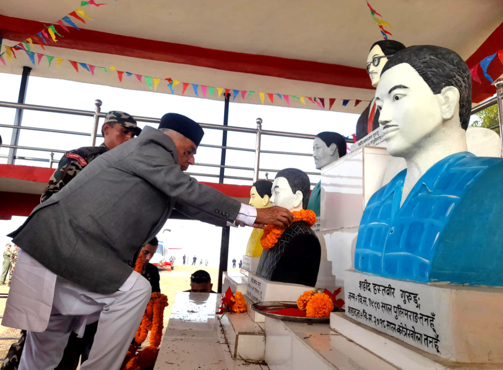 Request to President Paudel to support the development of Shahid Park