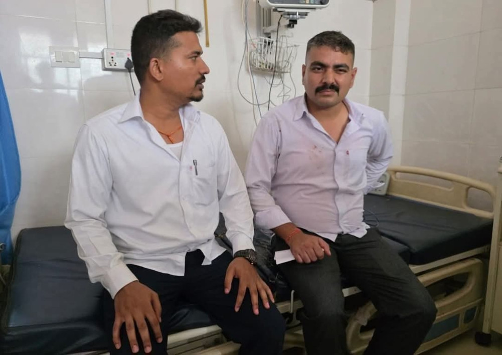 Locals beat up the monitoring team