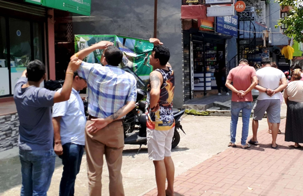 A woman visiting Pokhara fell from the hotel roof and died