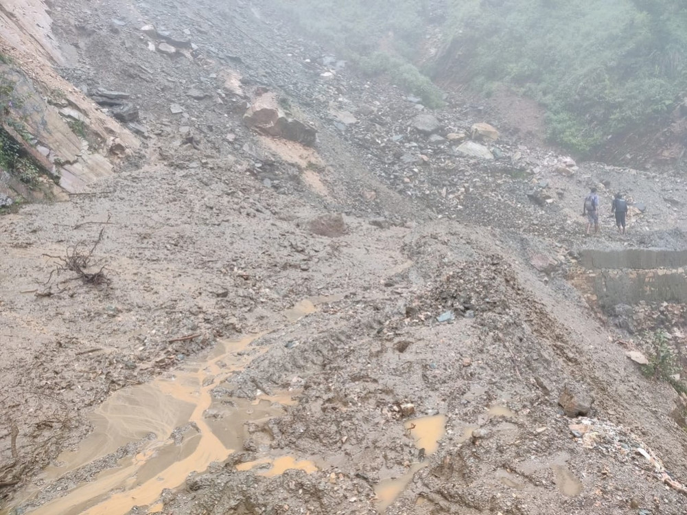 Mahakali highway blocked by landslides