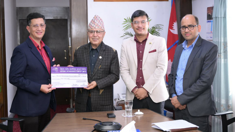 National Life contributes Rs 10 million and NLG contributes Rs 2.5 million to the Physical Reconstruction Fund