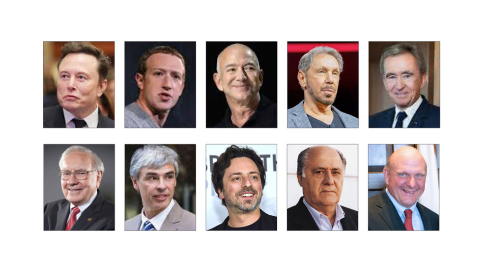 7 of Forbes' top 10 billionaires are from the tech sector