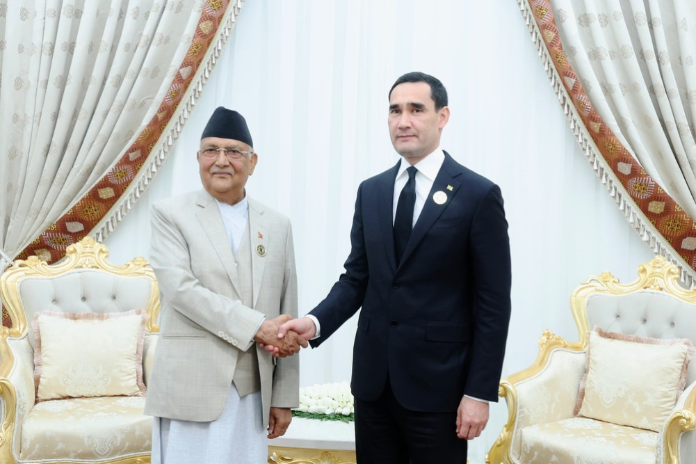Prime Minister Oli invited the President of Turkmenistan to visit Nepal