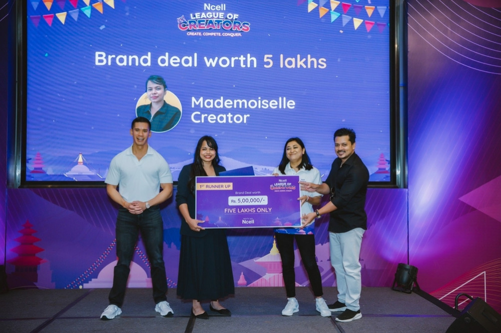 Ncell 'League of Creators': Aman wins 1 million brand deal