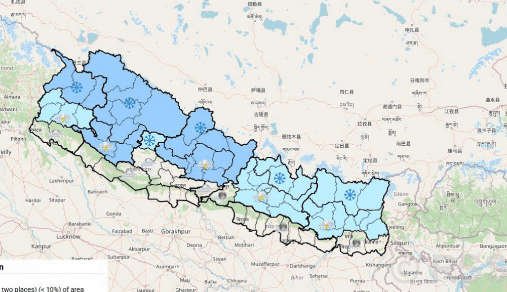 Today's weather forecast: Chance of storm in Koshi and Madhes