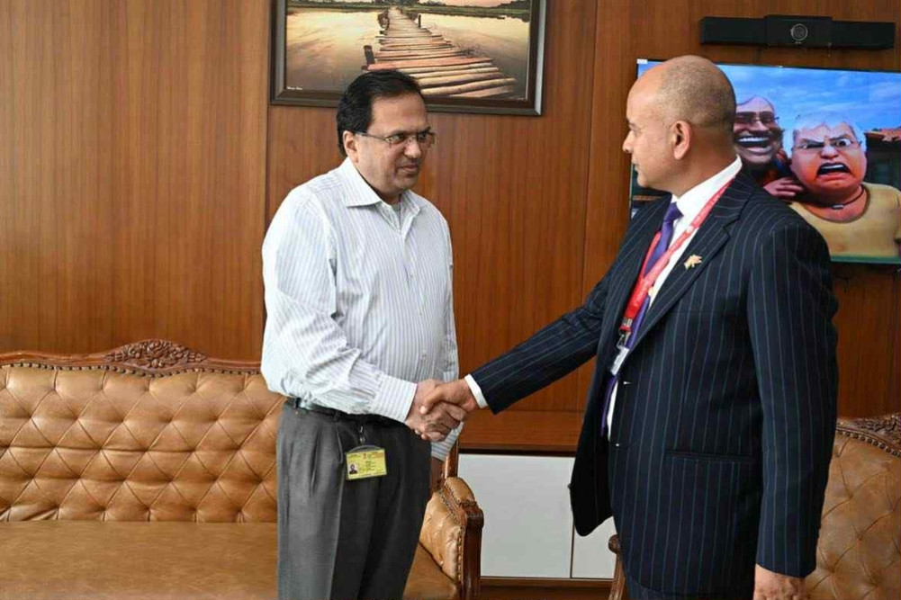 APF Inspector General Aryal and Indian Home Secretary Mohan hold courtesy call in Delhi
