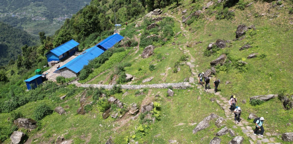 Construction of 27 km footpath by collecting donations