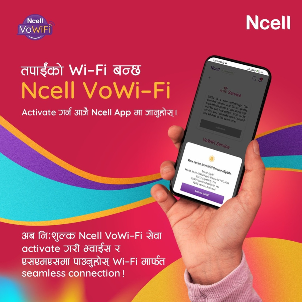 Ncell Launches VoWiFi, Launching Service From iPhone