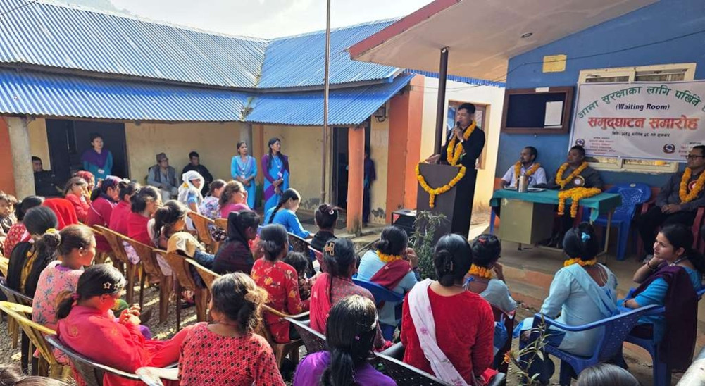 A 'waiting' building for pregnant women at the health post in Chepang Basti