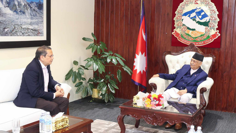BJP leader Chathaiwale meeting with Prime Minister Oli