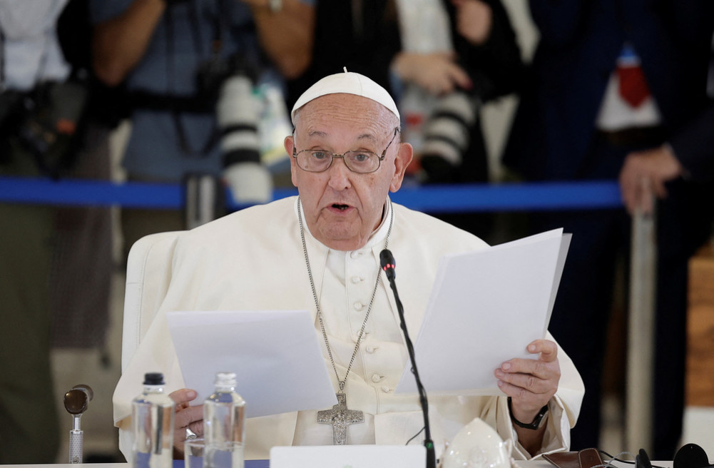 Pope Leo, holding an AI conference at the Vatican, said - 'Technology should serve people, not replace them'.