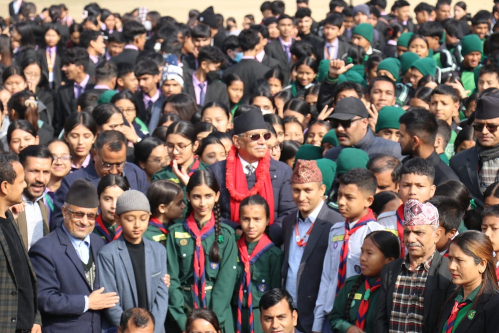 President Dahal's commitment to help improve the quality of community schools