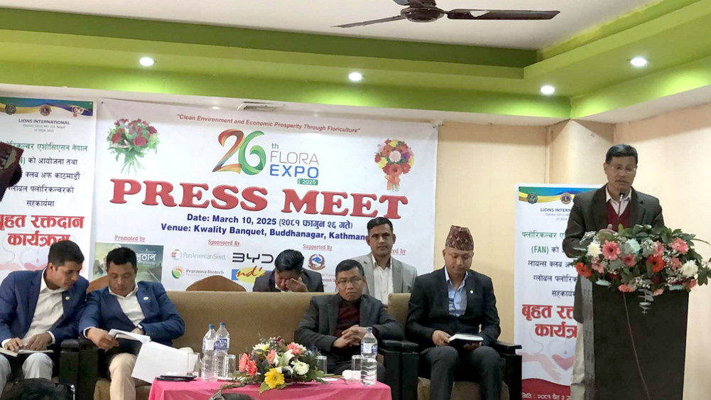 Flower fair in Kathmandu, 82 stalls
