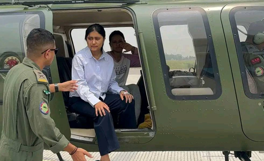 Rachna Rimal who reached Rukum, Kathmandu for treatment