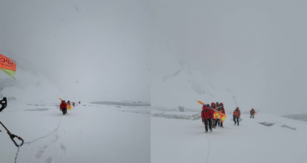 The work of 'rope fixing' for climbing Mount Everest is over